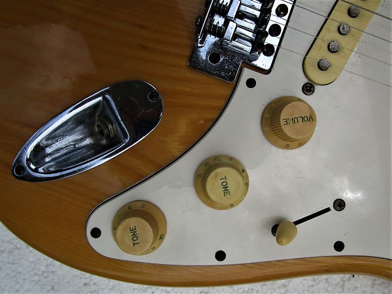 Yamaha Super R'nroller 400 Strat Guitar, 1980's, Japan, Natural