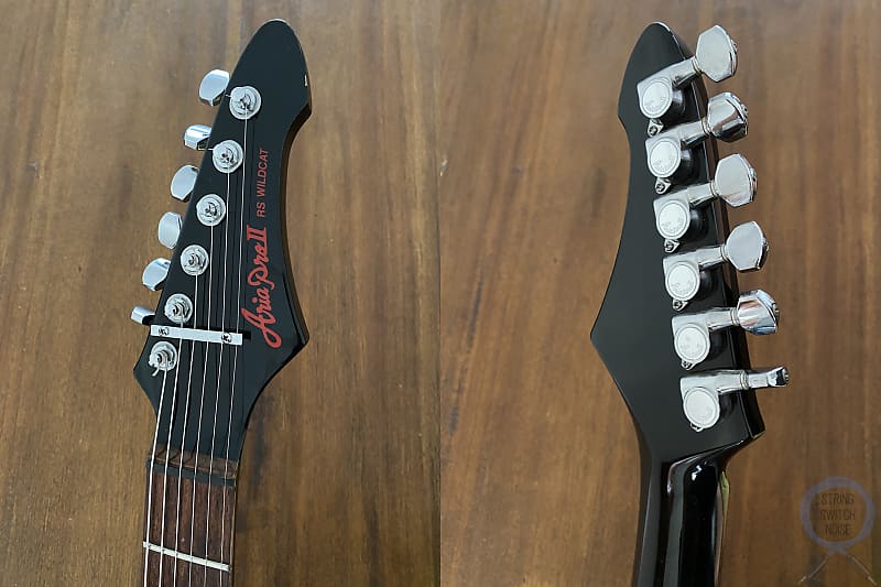 Aria pro ⅱ RS WILDCATシリーズ ブラック　エレキギター Aria Pro II Guitar, RS Wildcat, SUPER STRAT, Black, MIJ