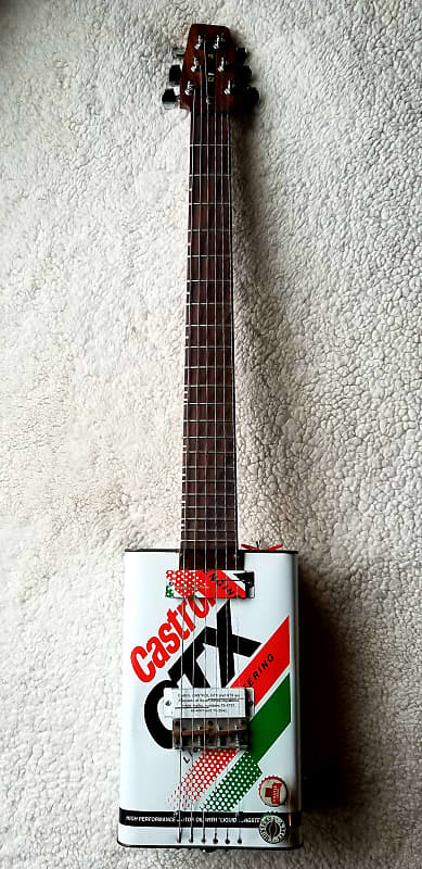 Castrol Classic oil can guitar