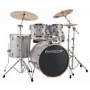 Ludwig LCEE22028 Element Evolution 5-Piece Drum Set w/ Zildjian Cymbals, Silver/White Sparkle
