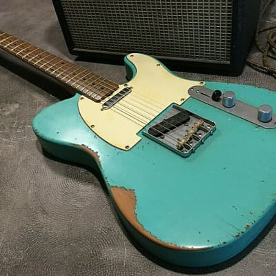 Relic Fender Vintera 60's Telecaster Modified Road Worn Surf Green by Nate's Relic Guitars image 6