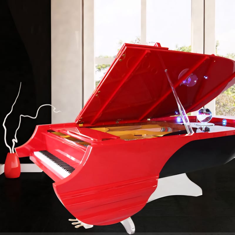 Alicia Keys Super Bowl red grand piano 6' | Reverb