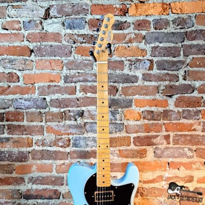 Electra T-Hollow Lawsuit Era JACK'd Electric Guitar w/ GB (1970s - Sonic Blue Trans) image 5