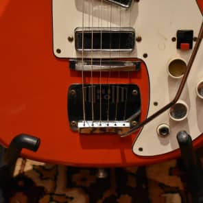 Vintage 1960s Watkins Wem Rapier 33 Solid Body Red Guitar w/ OHSC & Strap image 7