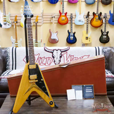 Gibson Custom Shop 1958 Korina Flying V Reissue Natural (Black Pickguard) image 6