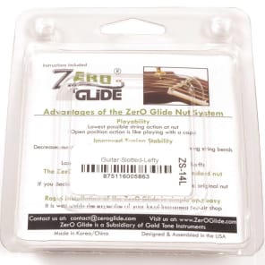 Genuine Zero Glide ZS-14L Slotted nut replacement system for Lefty Guitars image 2