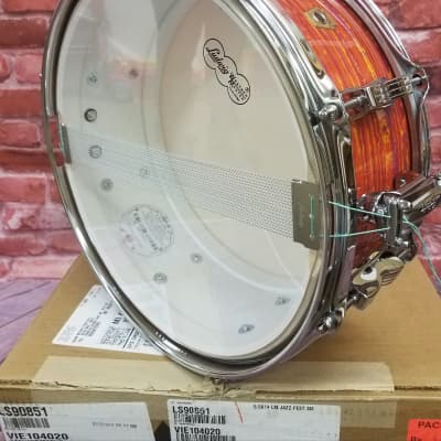 Ludwig Pre-Order Legacy Mahogany Reissue Mod Orange Jazz Fest 5.5x14" Snare Drum Made in USA Authorized Dealer image 11