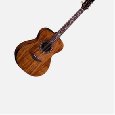 Luna Vineyard Koa Bevel Folk Acoustic-Electric Guitar Gloss Natural image 7