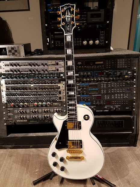 Left handed white les on sale paul
