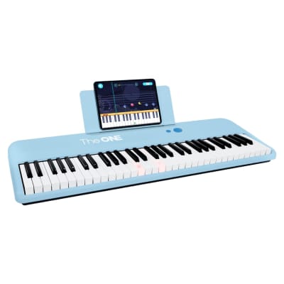 Smart Keyboard Color 61 Lighted Keys Piano Keyboard, Music Keyboard For Beginners With 256 Tones, 64 Polyphony, Built-In Led Lights And Free Apps (Blue) image 2