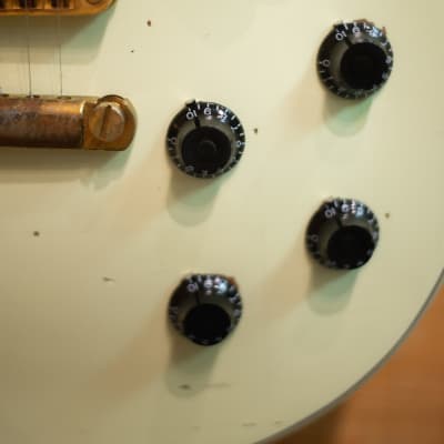Palermo Custom Shop 1953 Les Paul Conversion Guitar P90 Aged White RELIC W/ Gibson Case image 9