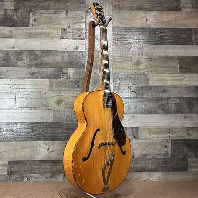Gretsch Synchromatic 100 Archtop Guitar - 1941 w/ HSC - Natural w/ Tortoiseshell Binding image 2