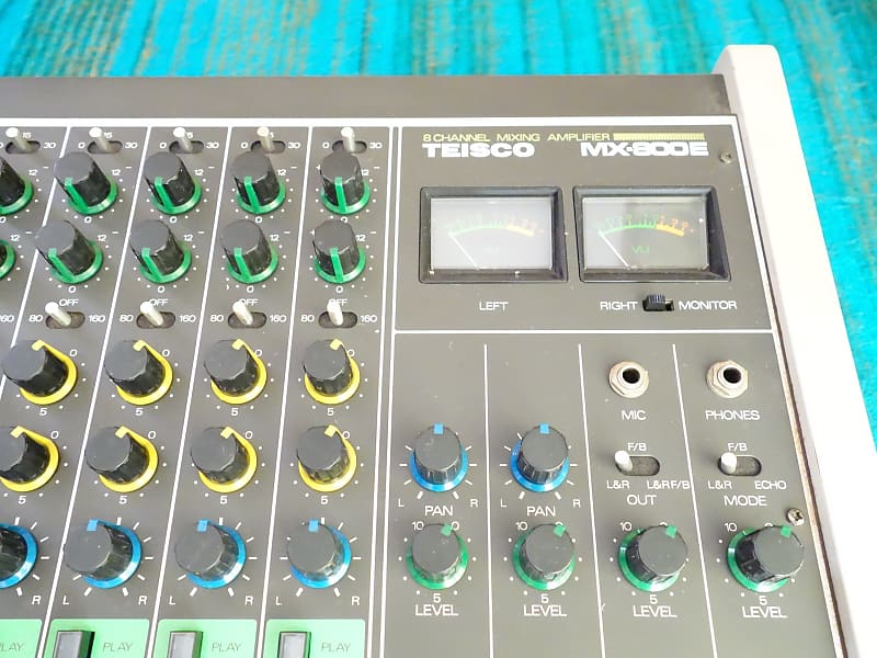Teisco MX-800E 8-Channel Mixer - Rare 80's Vintage Analog