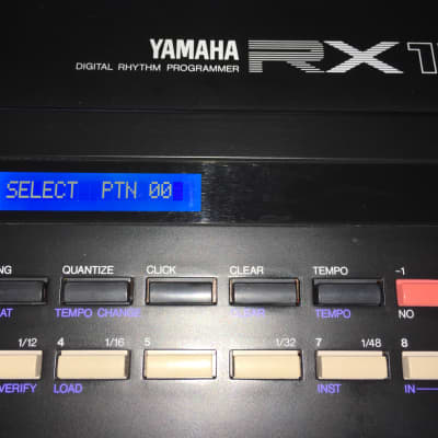 Yamaha RX 11/15 Digital Rhythm Programmer LCD Display - Plug n Play, blue background and white characters, 14 pin connector image 1