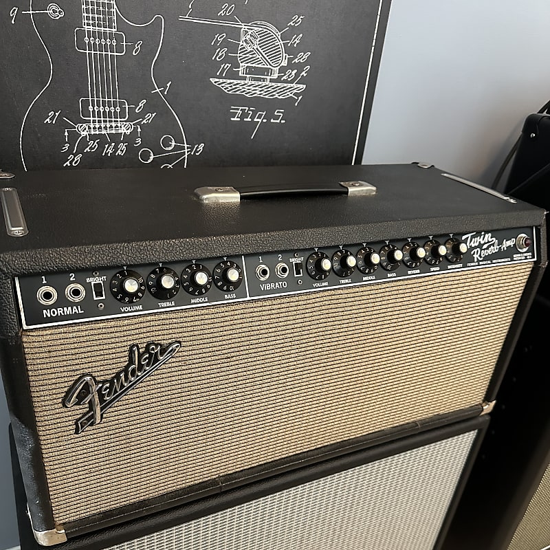 Fender Twin Reverb Head 1976 Black Reverb