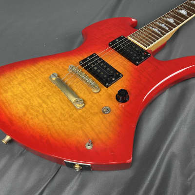 Burny Mockingbird MG-165S HY Hide X Electric Guitar Yellow Heart w 