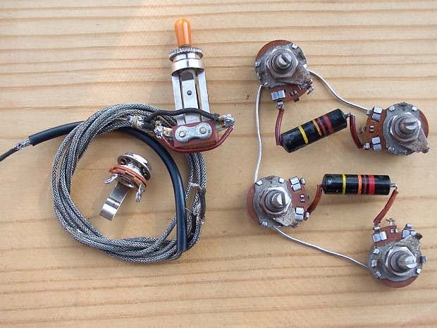 VINTAGE 1959 GIBSON LES PAUL WIRING HARNESS BUMBLEBEE CAPS CENTRALAB SWITCHCRAFT image 1