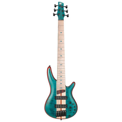 Ibanez SR1426BCGL SR Premium 6  String Electric Bass, Caribbean Green Low Gloss image 1