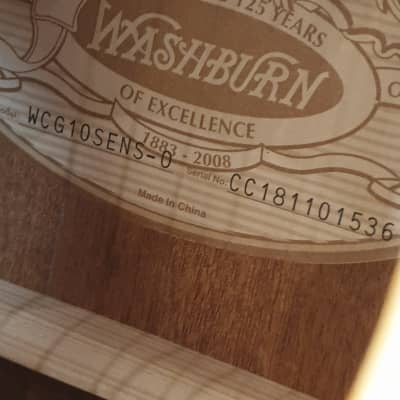 Washburn WCG10SENS-0 with armrest bevel + NEW with invoice image 8