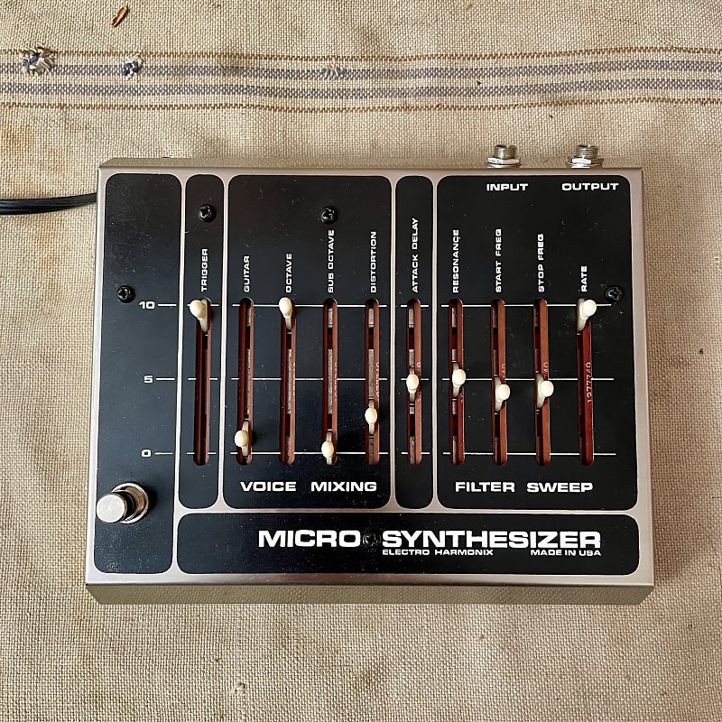 Electro-Harmonix Micro Synthesizer 1970's - Black w/ OG Box | Reverb