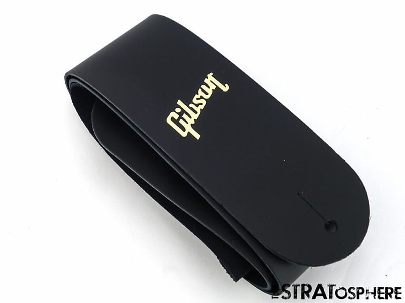 Gibson Leather GUITAR STRAP, Black Gold Logo Les Paul Special Reverb