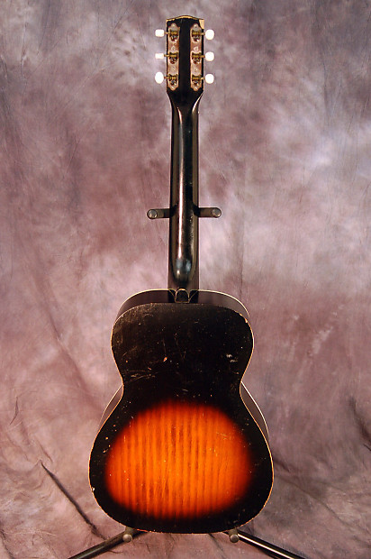 Holiday Stella Parlor Guitar 1960's Faux Tiger Stripe