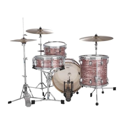 Ludwig Classic Maple 3pc Downbeat Drum Set Vintage Pink Oyster image 2