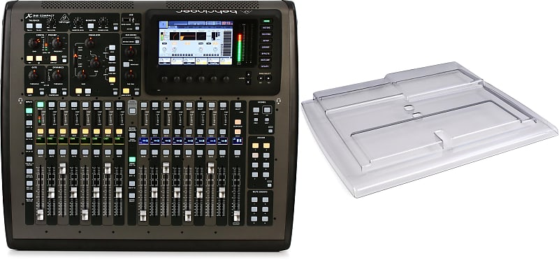 Behringer X32 Compact 40-channel Digital Mixer  Bundle with Decksaver DSP-PC-X32COMPACT Polycarbonate Cover for Behringer X32 Compact image 1