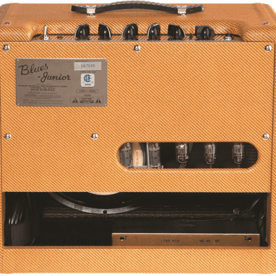 Fender Blues Jr. Lacquered Tweed 1x12 EL-84 Tube Combo Guitar Amplifier image 3