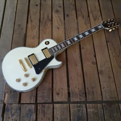 Electric Guitar Randy Rhoads Fernandes Burny RLC-55 RR AWT Les Paul, Aged White image 2