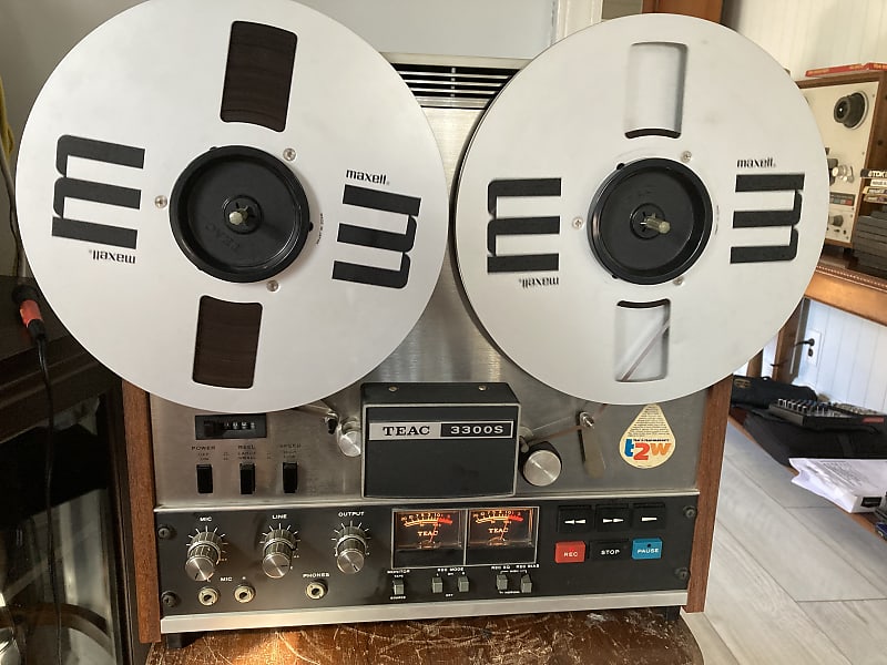 SEE VIDEO! TEAC 3300S 4 track 10.5 inch reel to reel tape deck recorder  w/Original Box