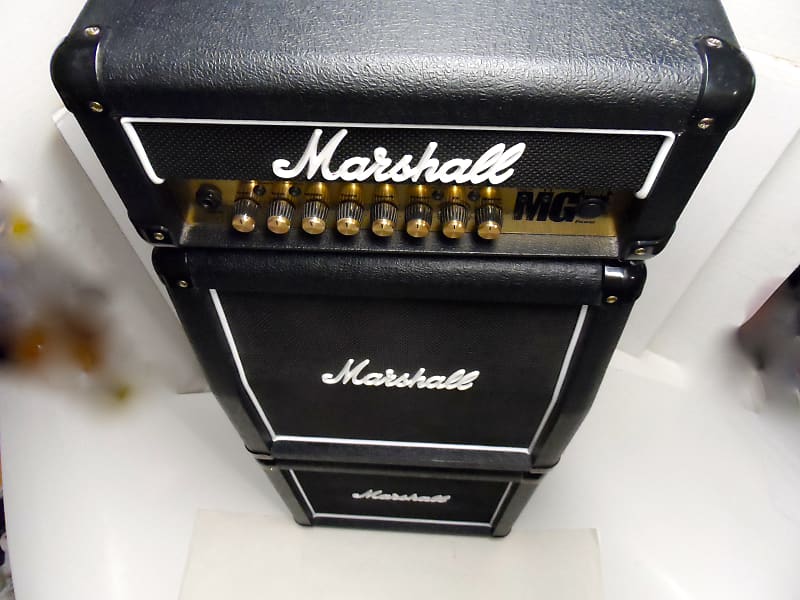 Vintage Marshall LEAD Guitar Amp Amplifier MG15HFX MINI MICRO STACK Head  Cabinet MG15 HFX MG 15 10