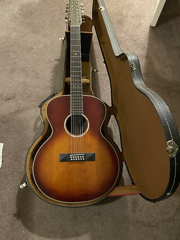 Hondo 12 String Acoustic Guitar Vintage Sunburst | Reverb