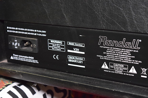 Randall V2H 400w Tube Preamp Guitar Head | Reverb