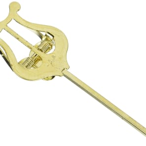 American Plating 501G Bent Shank Trumpet Lyre, Gold image 2
