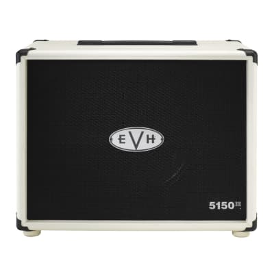 EVH 2253100410 5150III 1 x 12 Inch Straight Front, Sturdy, Solid Speaker Enclosure Cabinet for Electric Guitars with High-Quality Fitted Cover (Ivory) image 1