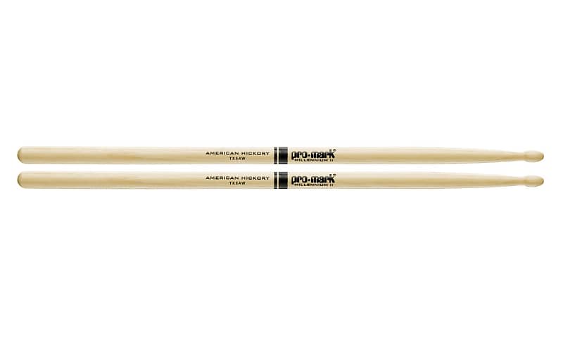 Promark 5A Woodtip Hickory Drumsticks - TX5AW image 1