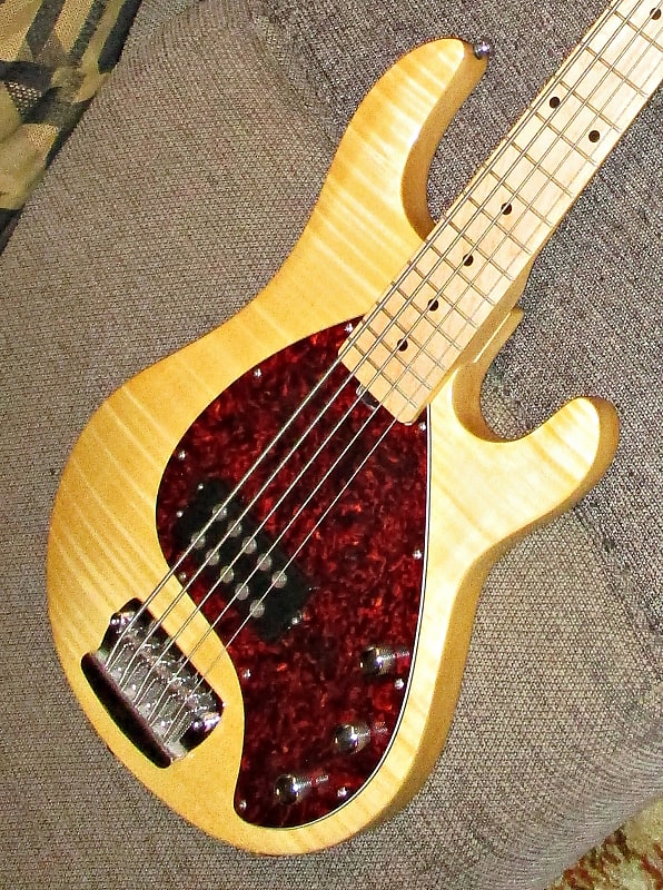 OLP Officially Licensed Product Ernie Ball 5-string Stingray bass 2005 natural image 1