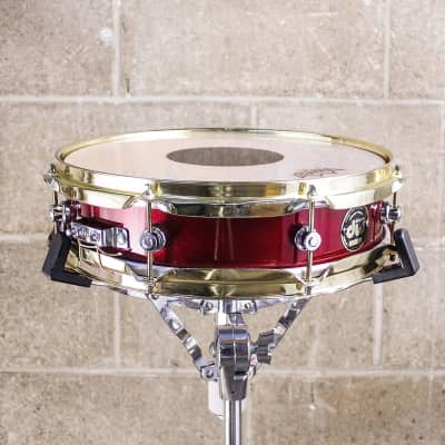 Neil Peart's DW 3 x 13 Red Sparkle Piccolo Snare Drum 1996 - Red Sparkle image 8