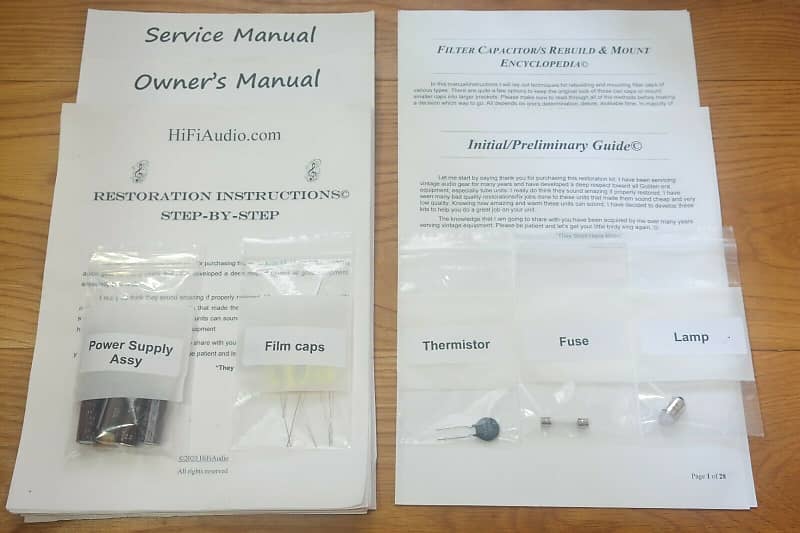 Stromberg Carlson AU-36 restoration kit filter capacitor repair rebuild fix  			
