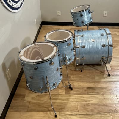 DW Collector's Series 333 Pure Maple 12/14/16/22" Drum Set Kit in Pale Blue Oyster image 6