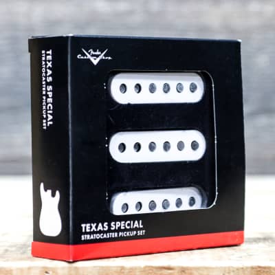 Fender Custom Shop Texas Special Stratocaster Pickup Set Alnico 5 White Covers image 1