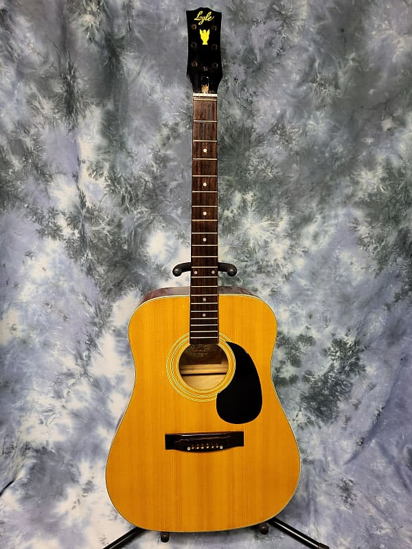 Lyle Vintage 1971 Lyle Korea Dreadnought Solid Spruce Top | Reverb