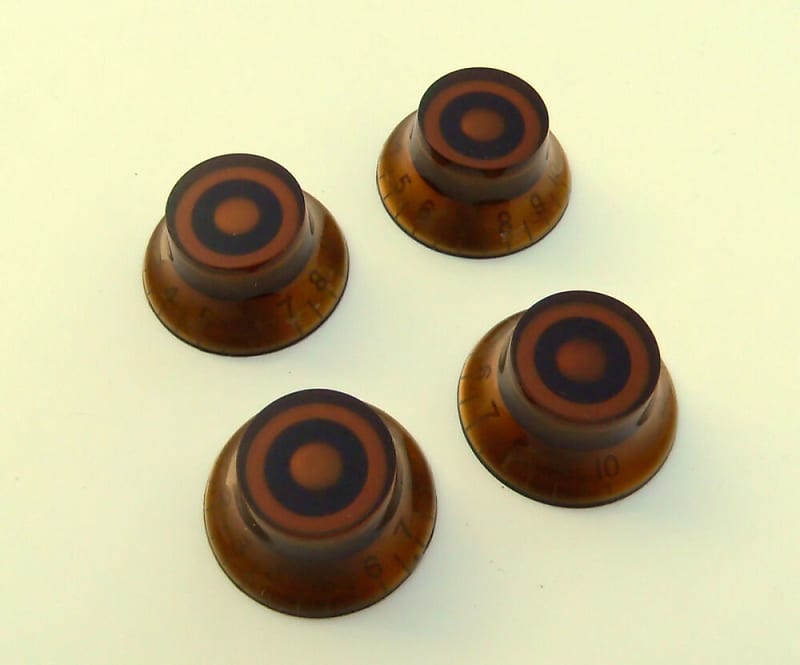 Smoked Gold Skirted/Top Hat Speed Knob for Les Paul guitar Reverb