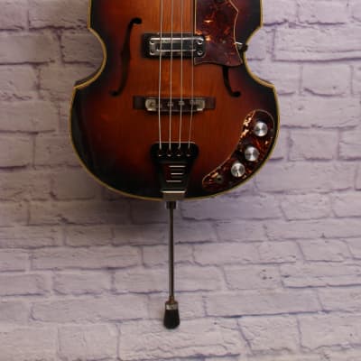 Vintage 1968 Egmond 104B - RARE Violin Bass w/ Upright Endpin for sale