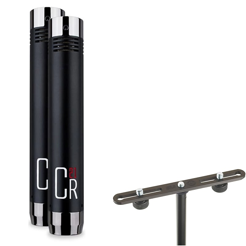 MXL CR21 Small-Diaphragm Pencil Condenser Microphones (Pair) w/ Konig &  Meyer Microphone Bar