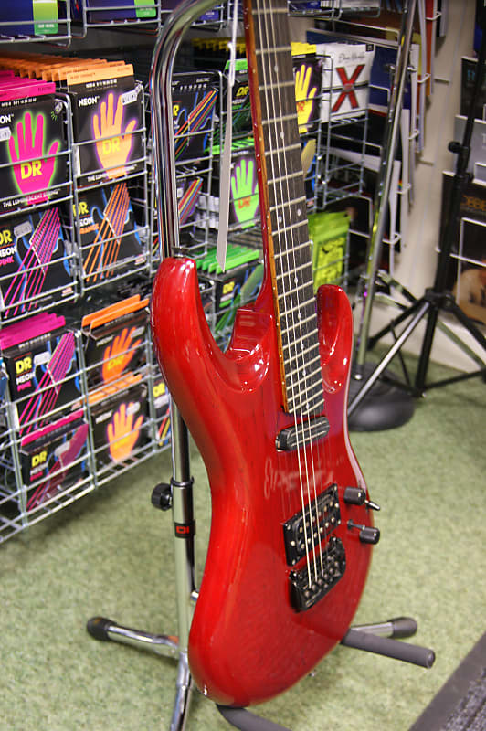 Aria Pro II Aquanote CR65 in transparent red finish | Reverb Aria Pro II Aquanote CR65 in transparent red finish | Reverb