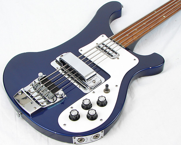 1987 Rickenbacker 4003 5 String Fretless Midnight Blue SUPER RARE
