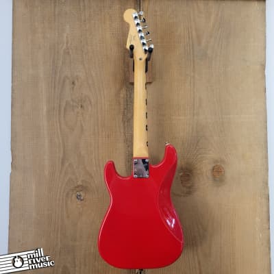 Squier Mini Stratocaster Red Electric Guitar Used image 5