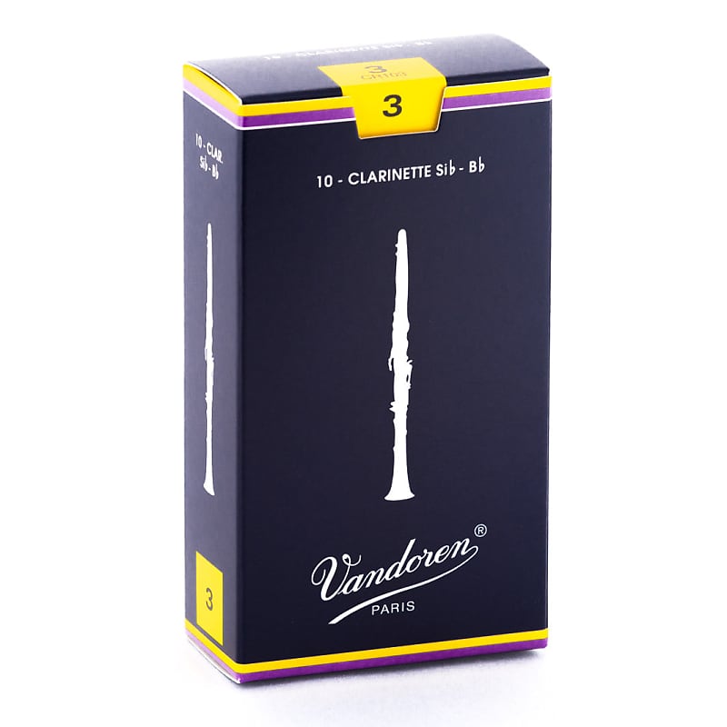 Vandoren Traditional Bb Clarinet Reeds 10-Pack #3 Strength image 1